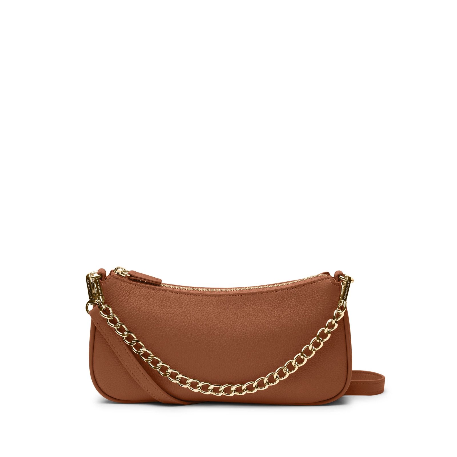 Greta-small-Saddle-080-224-1.jpg Styles Wish Greta Chain Small Pochette Saddle Brown - Image 1