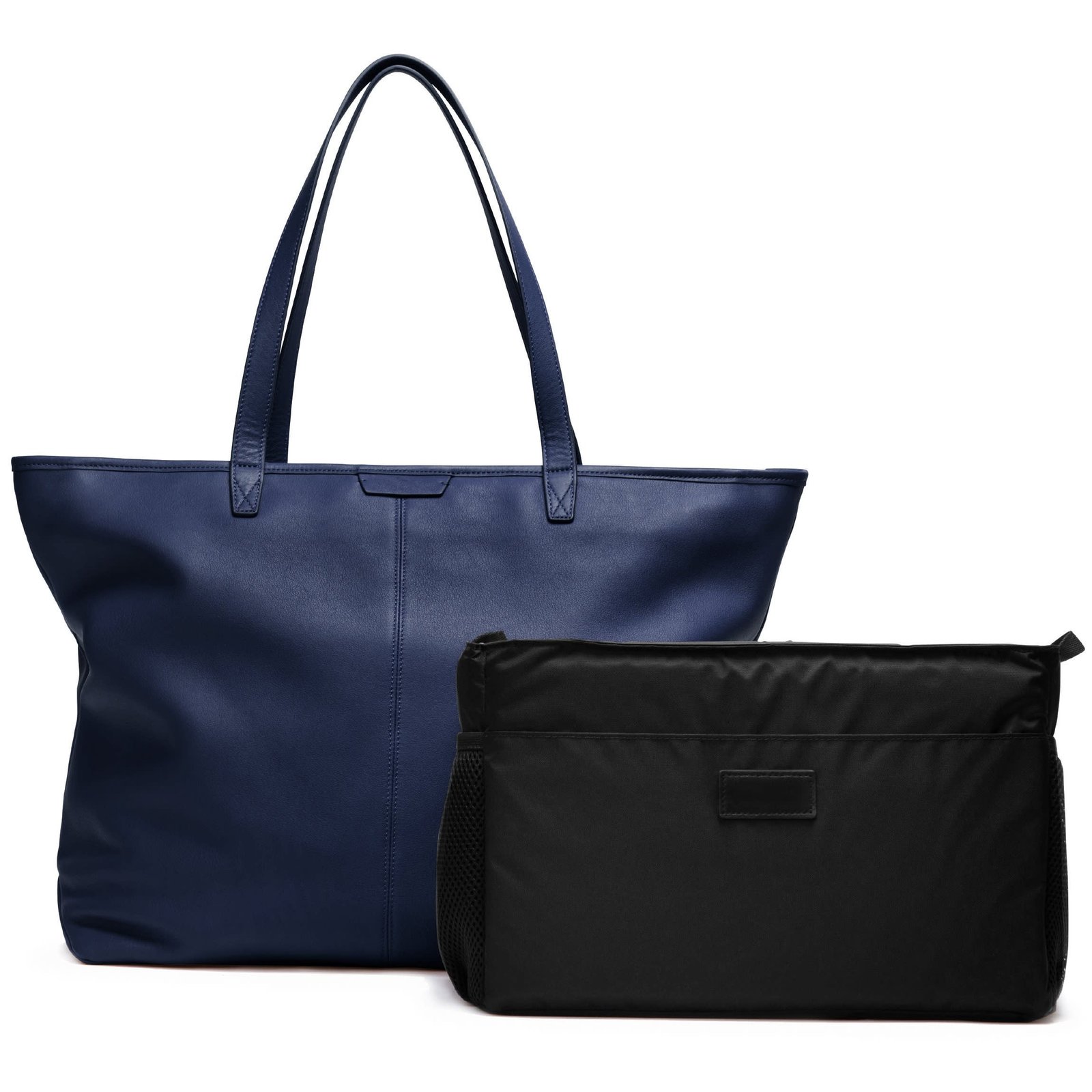 Zippered-Downtown-Diaper-Bag-Blue-D58-375.jpg Styles Wish Zippered Downtown Diaper Bag Navy Blue - Image 1