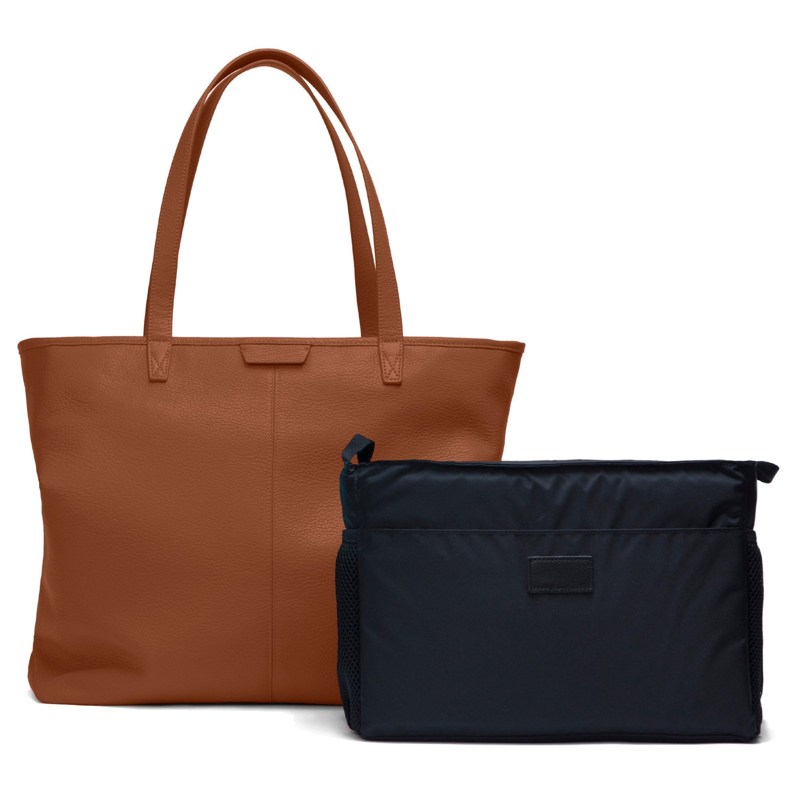 Zippered-Downtown-Diaper-Bag-Saddle-D58-224-1.jpg Styles Wish Zippered Downtown Diaper Bag Saddle Brown - Image 1
