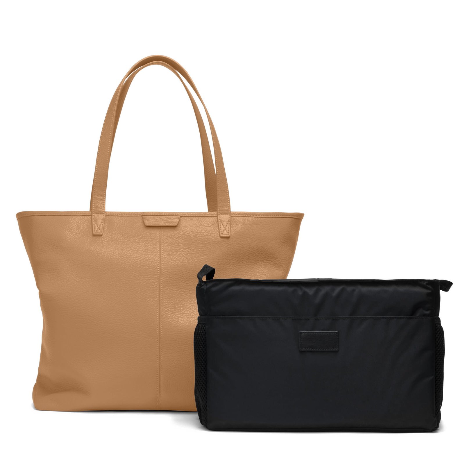 Zippered-Downtown-Diaper-Bag-Tan-D58-352.jpg Styles Wish Zippered Downtown Diaper Bag Camel - Image 1